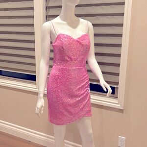 Pink shimmer dress